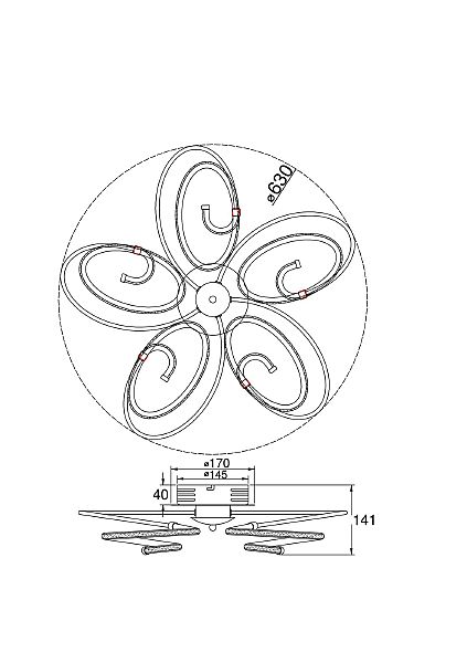 Потолочная люстра Blossom FR6017CL-L60CH