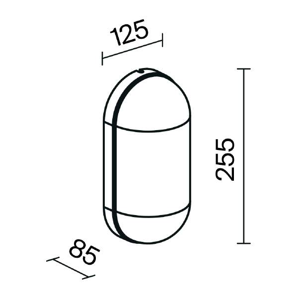 Уличный настенный светильник Candle O449WL-01GF