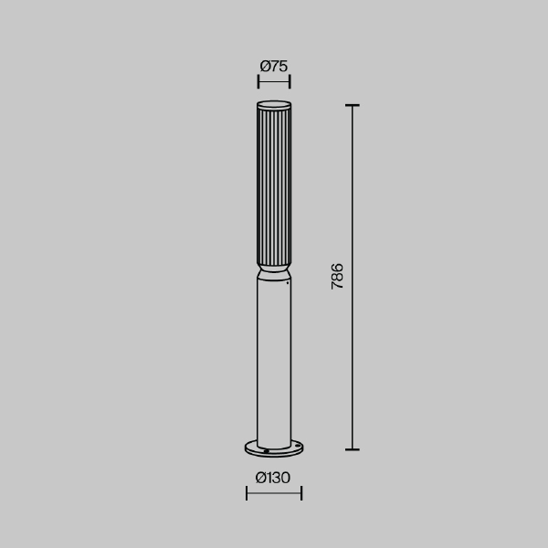 Уличный наземный светильник Lit O593FL-L12GF3K