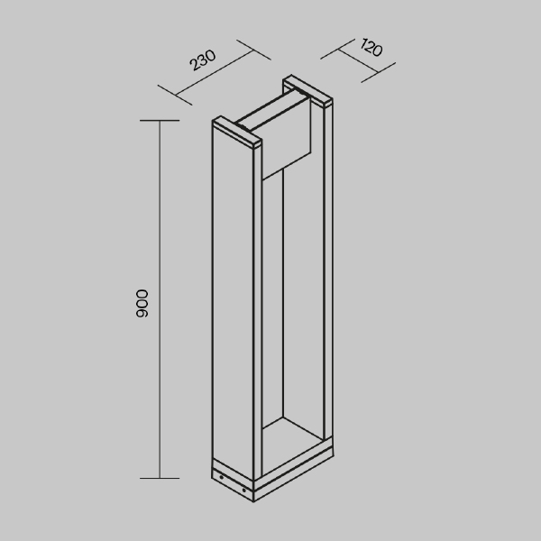 Уличный наземный светильник Gran O465FL-L16GF3K