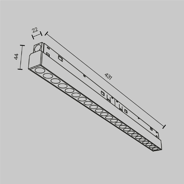 Трековый светильник Points Exility TR031-4-24WTW-DD-B