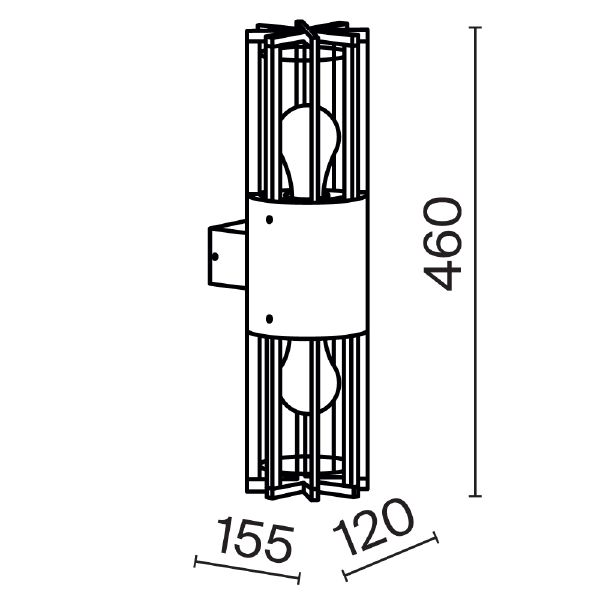 Уличный настенный светильник Barrel O453WL-02GF