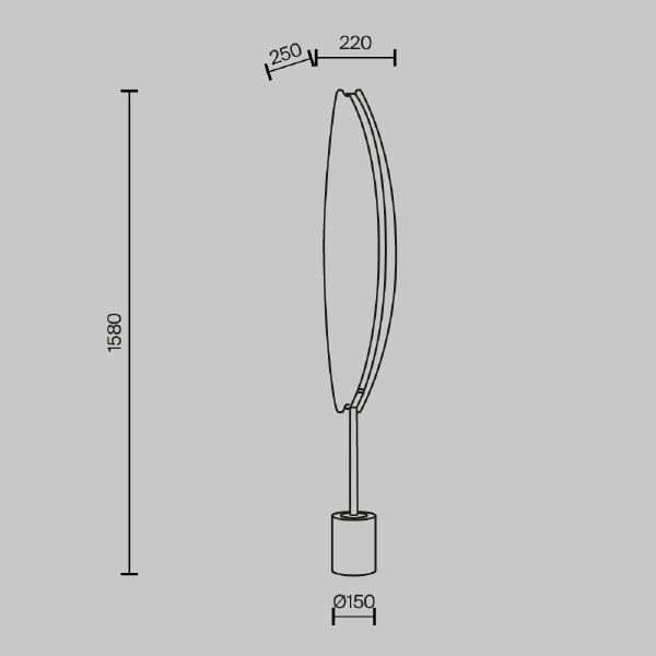Торшер Breeze MOD281FL-L33BS3K