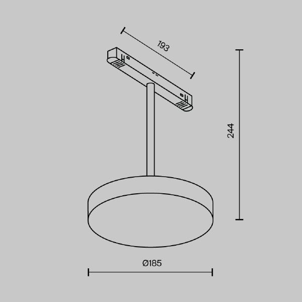 Трековый светильник Plato Exility TR131-4-15W-DS-B