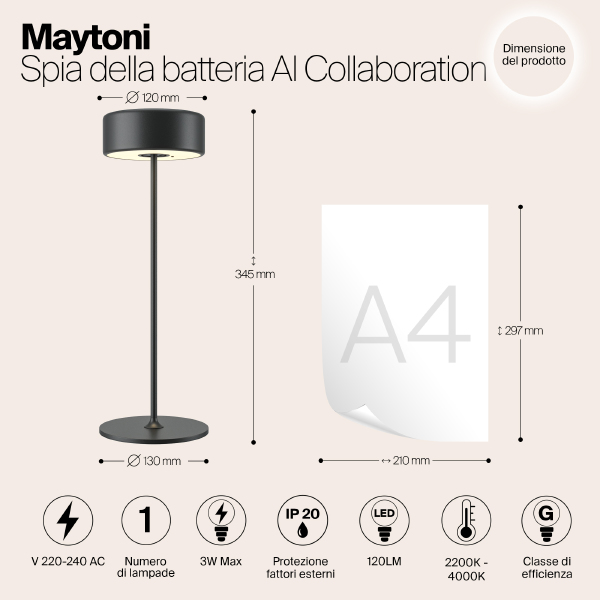 Настольная лампа AI Collaboration MOD229TL-L3B3K2