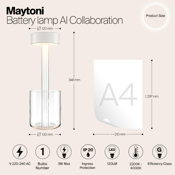 Настольная лампа AI Collaboration MOD229TL-L3W3K1