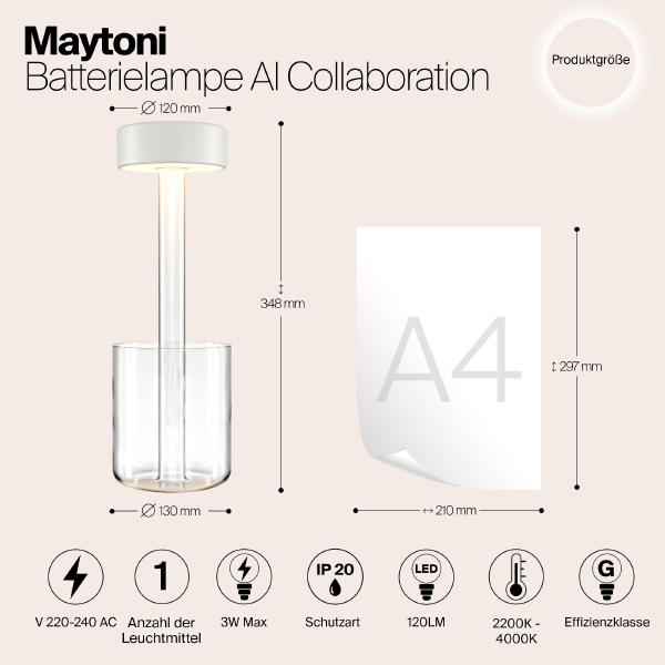 Настольная лампа AI Collaboration MOD229TL-L3W3K1