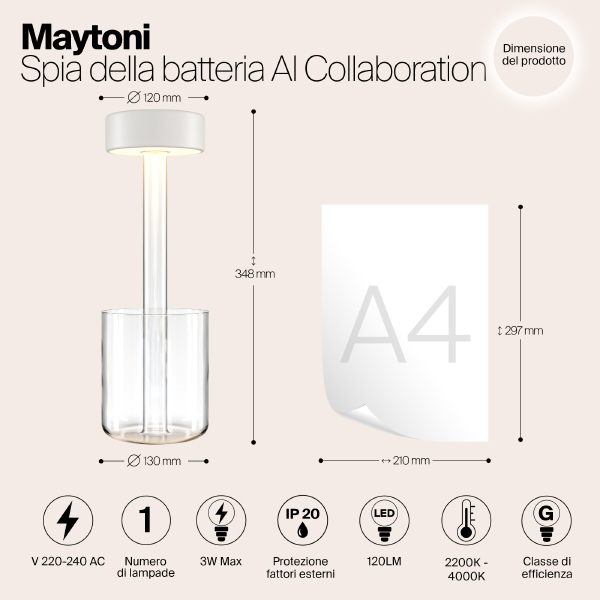 Настольная лампа AI Collaboration MOD229TL-L3W3K1