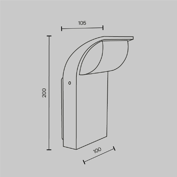 Уличный настенный светильник Stock O446WL-L7GF3K