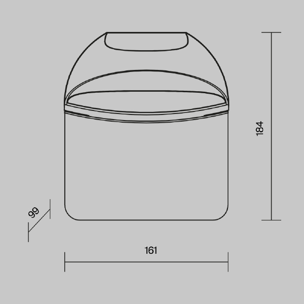 Уличный настенный светильник Gloss O447WL-L7GF3K