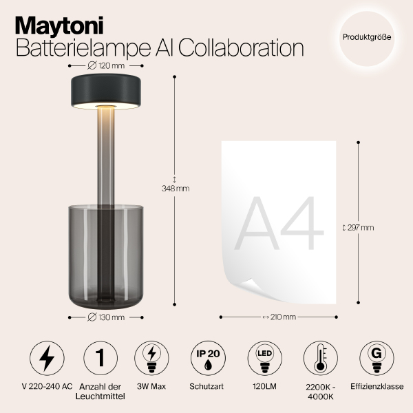 Настольная лампа AI Collaboration MOD229TL-L3B3K3