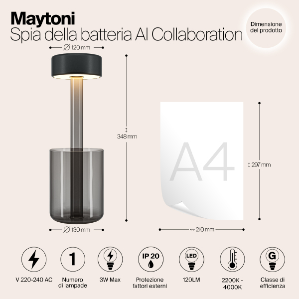Настольная лампа AI Collaboration MOD229TL-L3B3K3
