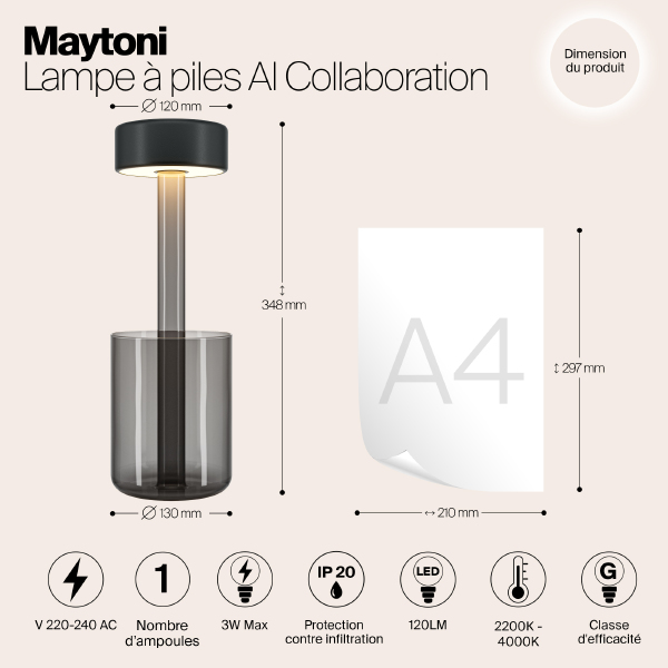 Настольная лампа AI Collaboration MOD229TL-L3B3K3