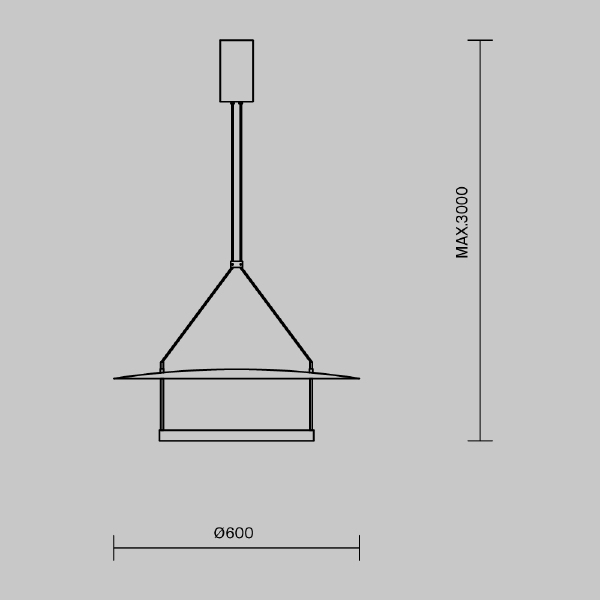 Светильник подвесной Ambience MOD280PL-L30B3K