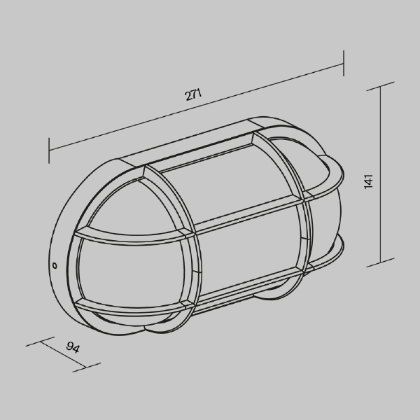 Уличный настенный светильник Candle O449WL-01GF1