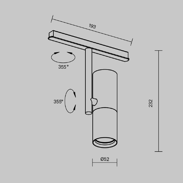 Трековый светильник Elti Exility TR005-2-12W3K-B