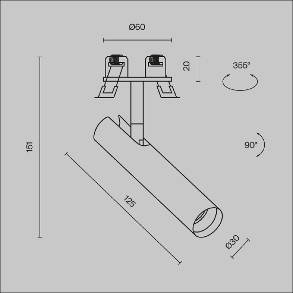 Встраиваемый светильник Focus T C141RS-L125-6W3K-W