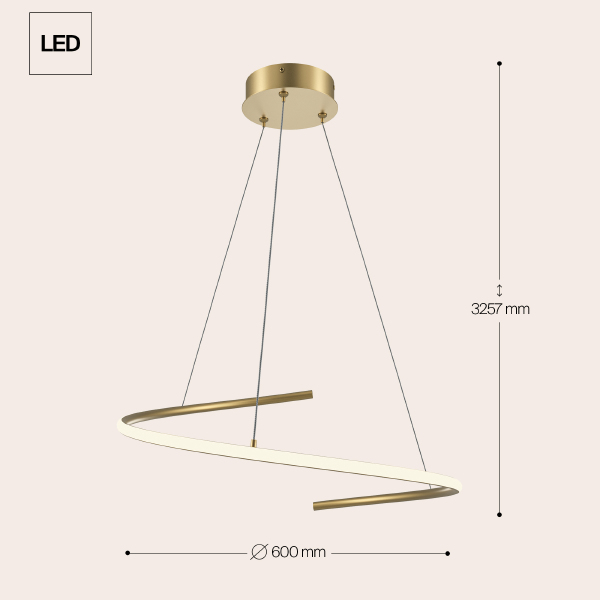 Подвесная люстра Curve MOD242PL-L33BSK