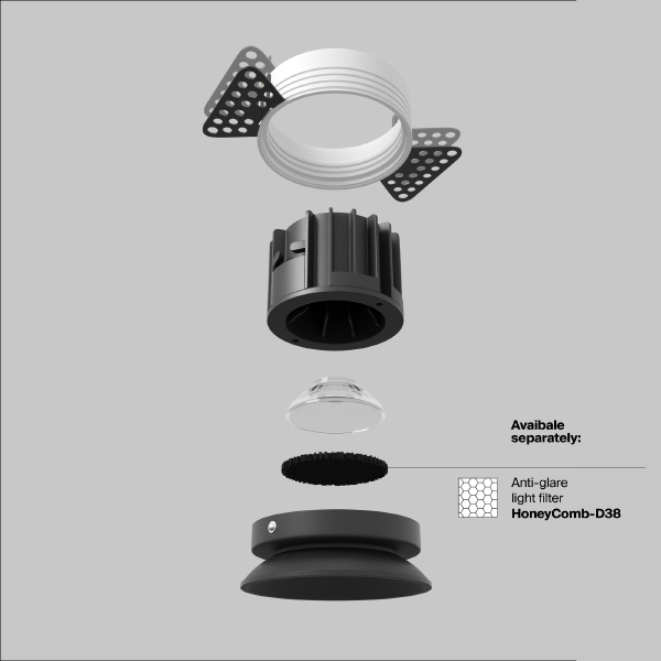 Встраиваемый светильник Round DL058-12W4K-TRS-B
