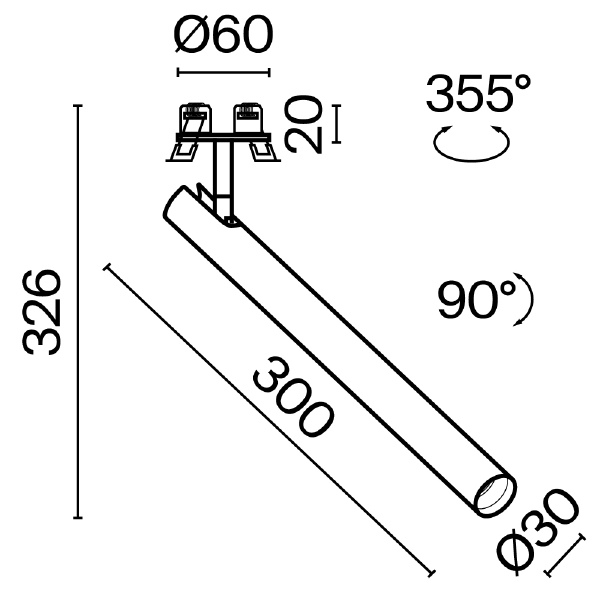 Встраиваемый светильник Focus T C141RS-L300-6W3K-W