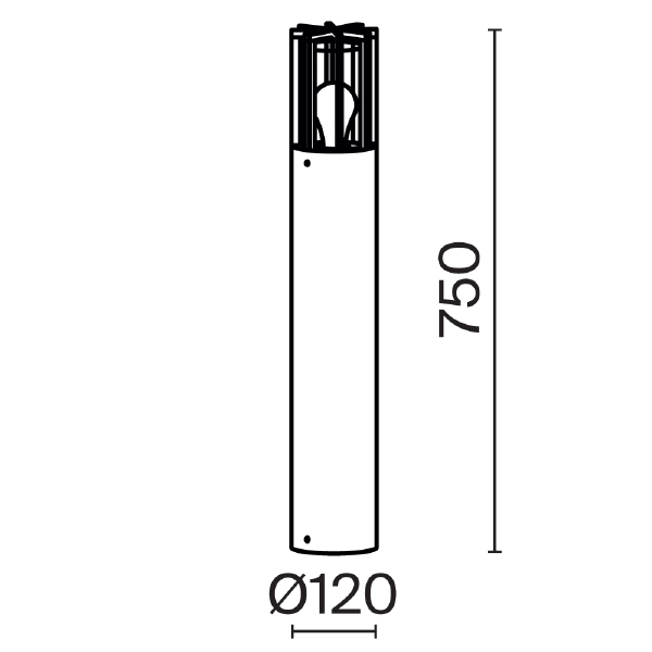 Уличный наземный светильник Barrel O453FL-01GF
