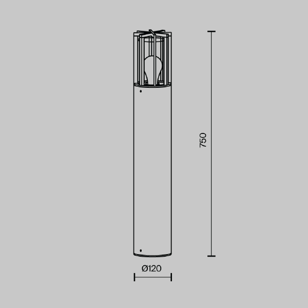Уличный наземный светильник Barrel O453FL-01GF