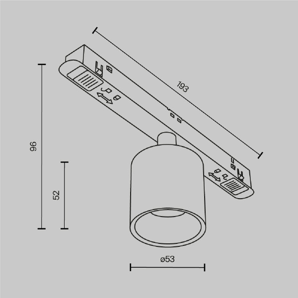 Трековый светильник Alfa S Exility TR132-2-7W3K-B