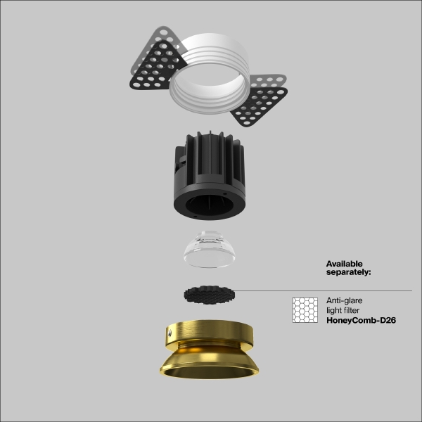 Встраиваемый светильник Round DL058-12W3K-TRS-BS