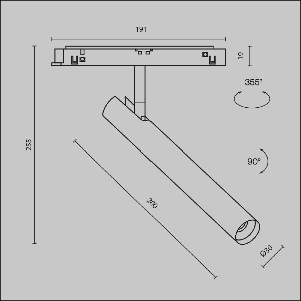 Трековый светильник Focus T Exility TR141-2-6W4K-M-W