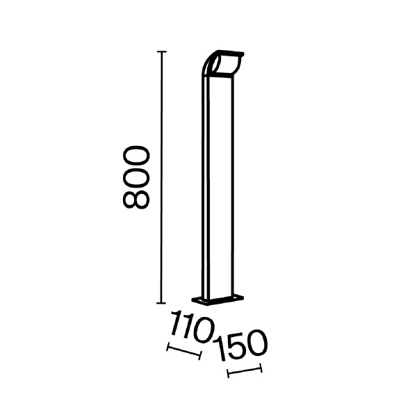 Уличный наземный светильник Stock O446FL-L7GF3K