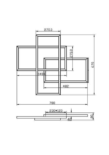 Потолочная люстра Rida MOD015CL-L80GK