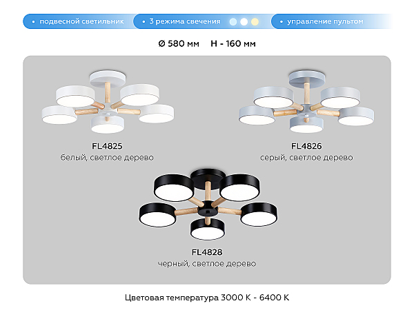 Потолочная люстра LineTech FL4826