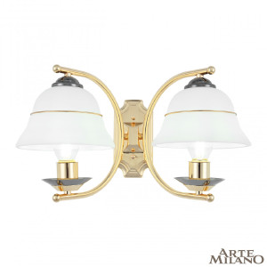 Настенное бра Florentia-1240 301240/2W Bk/Gd