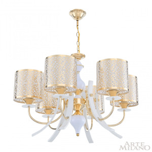 Подвесная люстра Florentia-6067 306067/6 Wh/Gd