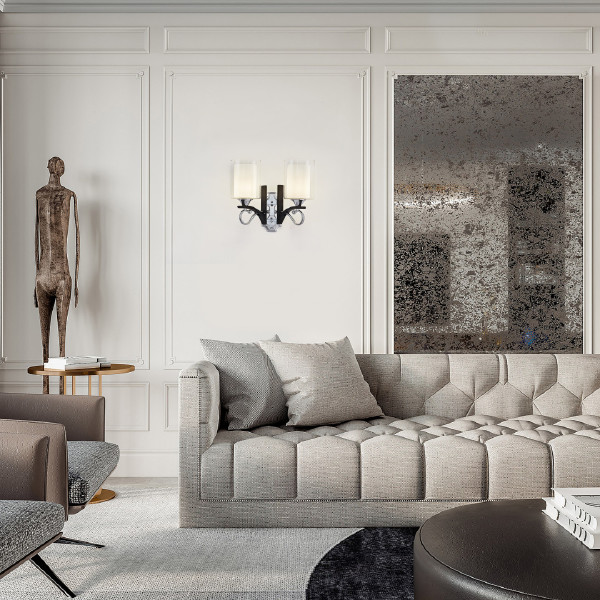 Настенное бра Florentia-9167 309167/2W Bk/Ni