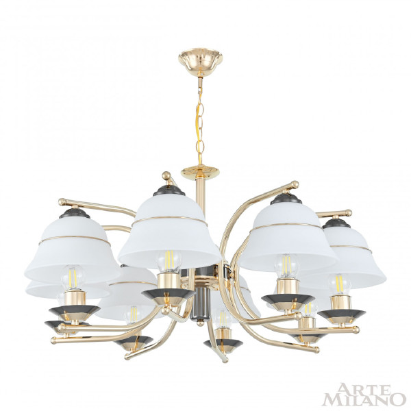 Подвесная люстра Florentia-1240 301240/8 Bk/Gd