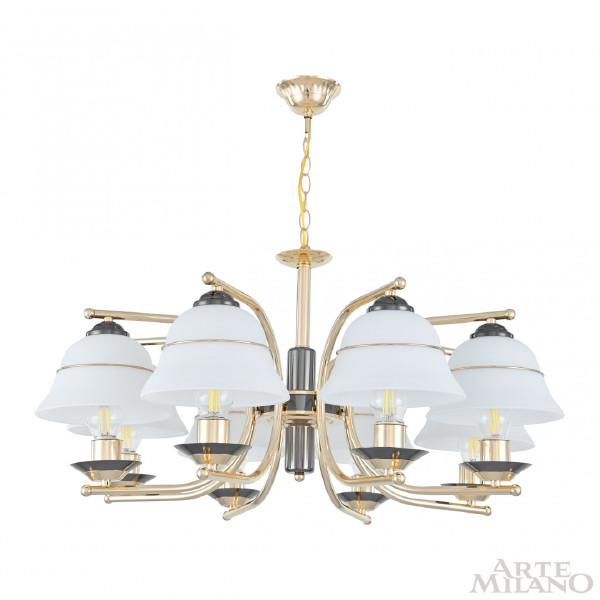 Подвесная люстра Florentia-1240 301240/8 Bk/Gd