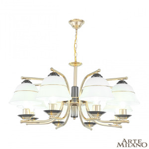 Подвесная люстра Florentia-1240 301240/8 Bk/Gd