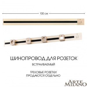 Шинопровод Am-track-sockets 385201TBB/100 Gold