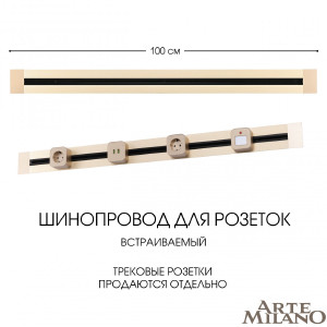 Шинопровод Am-track-sockets 382301TB/100 Gold