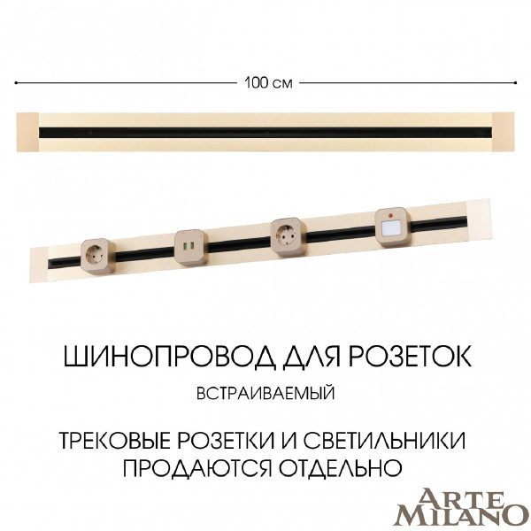 Шинопровод Am-track-sockets 382301TB/100 Gold