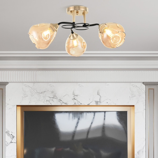 Потолочная люстра AMALFI 324106/3 FG+BK