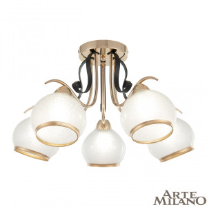 Потолочная люстра AMALFI 323306/5 FG+BK