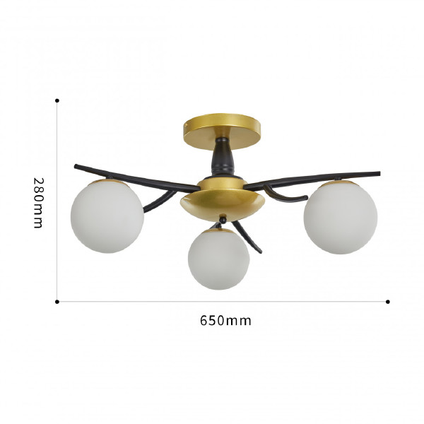 Потолочная люстра Neapolis73408 273408/3 BK/GD