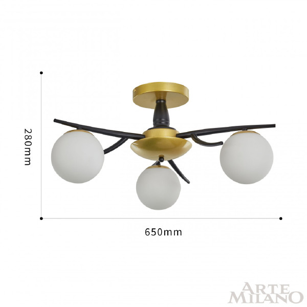 Потолочная люстра Neapolis73408 273408/3 BK/GD