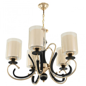 Подвесная люстра Florentia-2237 302237/5 Bk/Gd