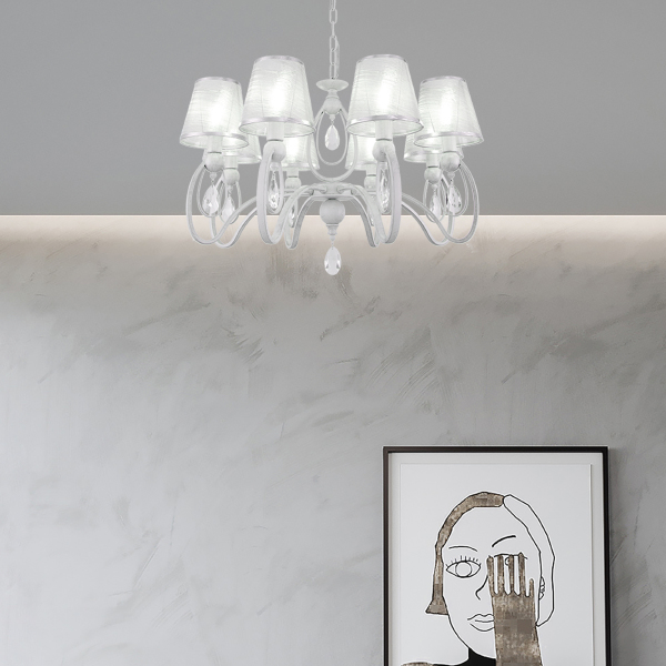 Подвесная люстра Am347203 347203/8 WT+SL