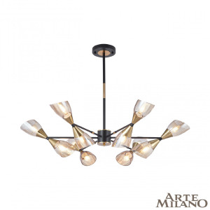 Люстра на штанге Neapolis76708 276708/12 BK/GD