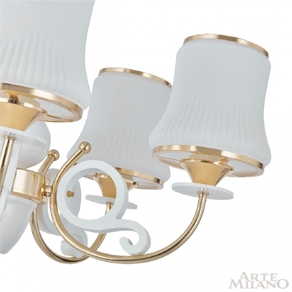 Подвесная люстра Florentia-1097 301097/8 Wh/Gd