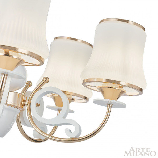 Подвесная люстра Florentia-1097 301097/8 Wh/Gd